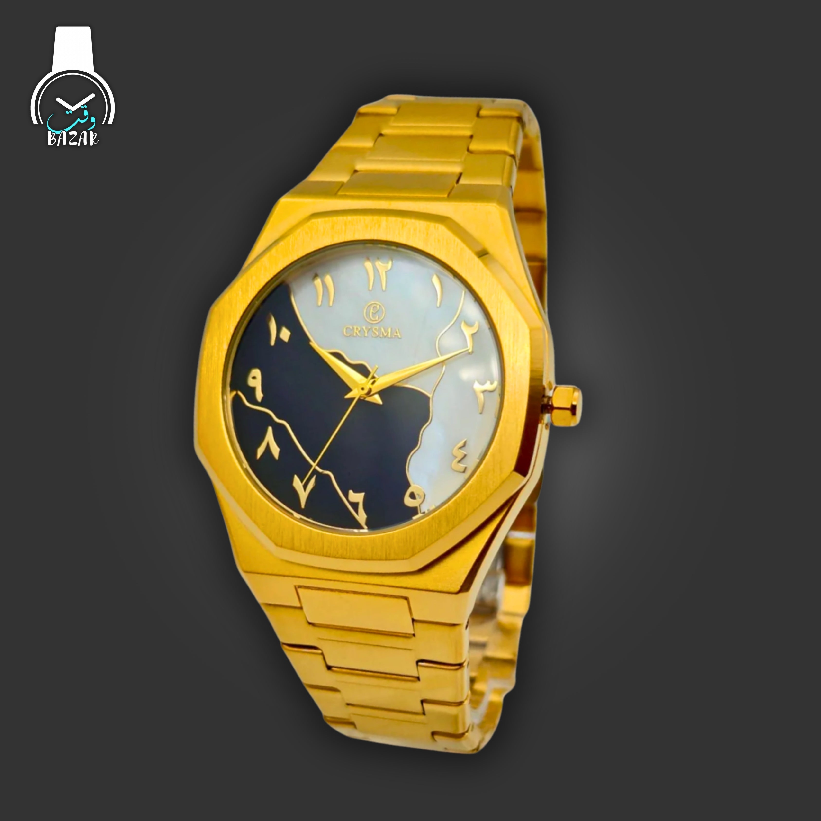 Aura Arabic Premimum Watch – 2 Tone Steel