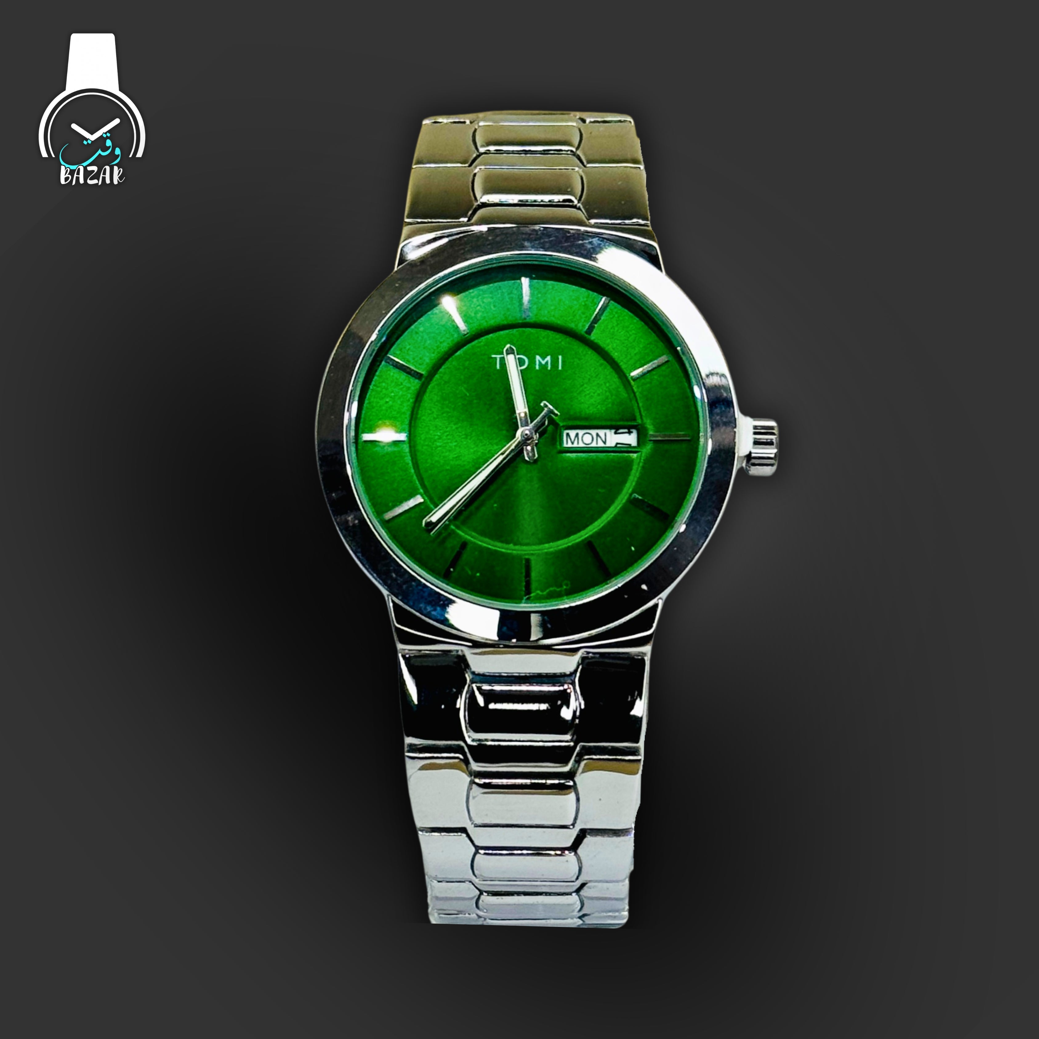 TOMI T-303 men’s business watch – front view on clean background